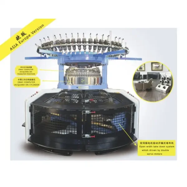 亚欧版双面电脑提花移圈开幅机